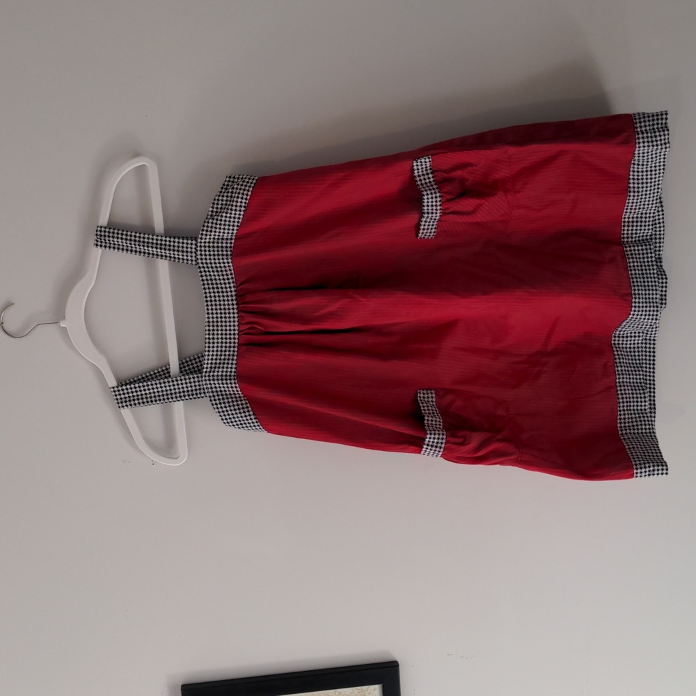 Handmade Vintage Babydoll Pinstripe Houndstooth Dress 90s